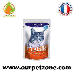 Plaisir Sterilized Cats Chunks In Jelly With Chicken Pouch 100 G